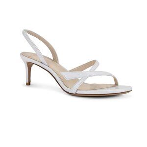 Alexandre Birman 60MM ​Leather Slingback Strappy Sandal in White